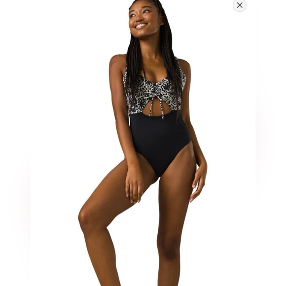 prAna Women's Ruby Beach One Piece Swimsuit Flora Fauna Size L $100 - Picture 5 of 5